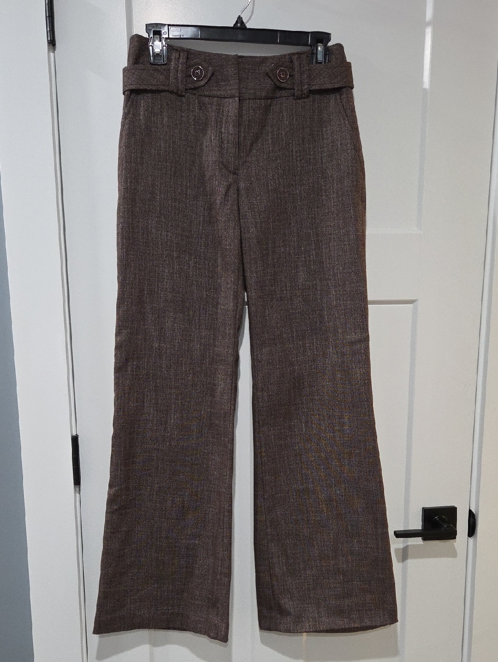 Apt. 9 Women's Brown Textured Wide-Leg Dress Pants